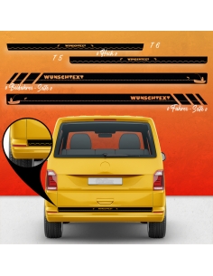 copy of Sticker - Side StripeSet/Décor suitable for Volkswagen / VW T5 & T6 Skyline Stadt Frankfurt Racing in desired color