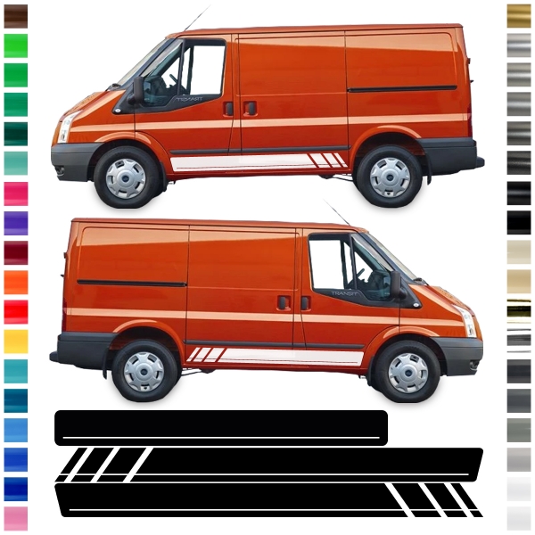 "Ford Transit Seiten-Streifen Set: Passend für 3. Gen 2000-2013 - Wu