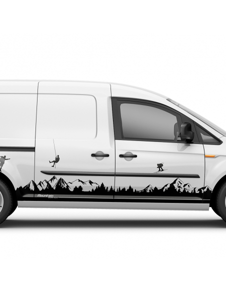 copy of "Mountain Landscape Set" Sticker - Side Stripe Set/Décor suitable for Van, Caddy in desired color