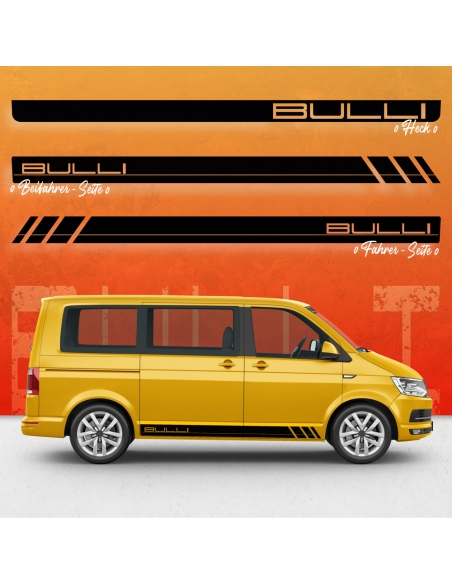 copy of Aufkleber - Seiten-Streifen Set/Dekor passend für Volkswagen / VW T5 & T6 Bulli R Bus in Wunschfarbe