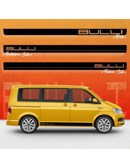 "B-Ware Seiten-Streifen Set für VW T5 Bulli - Stilvolles Dekor in gl