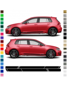 Seitenstreifen Set für Volkswagen / VW Golf 7 GTI - Stilvoll und ind