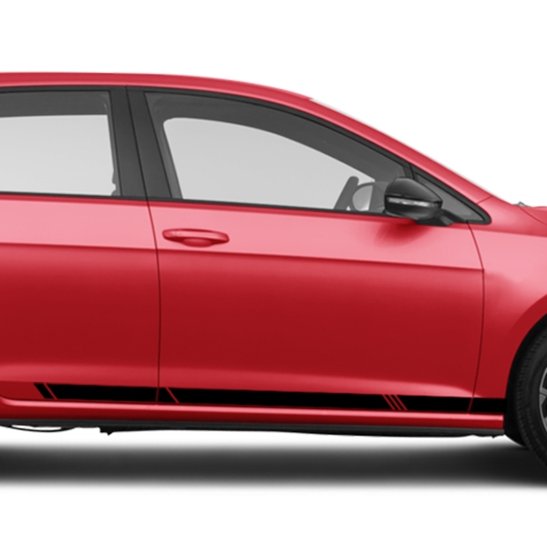 Seitenstreifen Set für Volkswagen / VW Golf 7 GTI - Stilvoll und ind