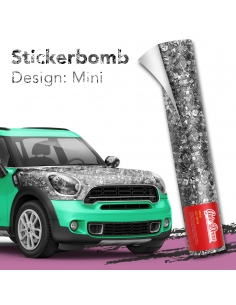 Stickerbomb car foil, design: Mini
