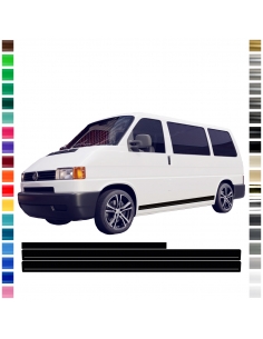 Sticker - side stripe set/décor suitable for Volkswagen / VW T4 bus with desired text / lettering & desired color