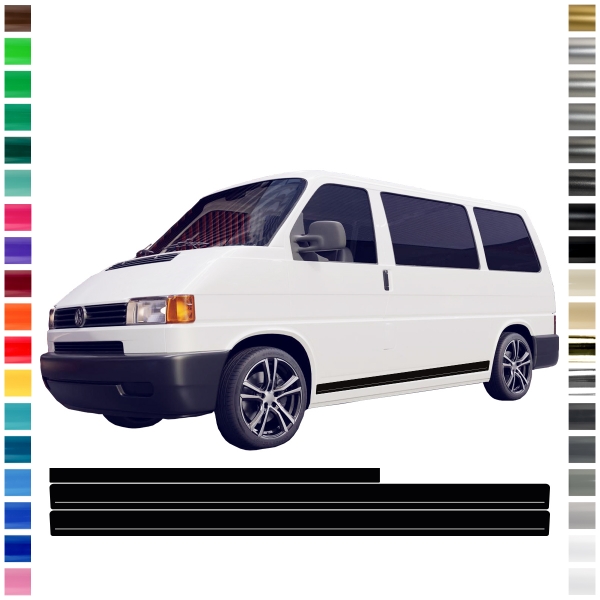 "VW T4 Bus Seiten-Streifen Aufkleber-Set - Original Clean Design"