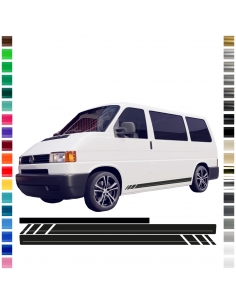 B-Stock Side Stripes Set/Decor suitable for Volkswagen / VW T4 Racing short Clean in Graphite