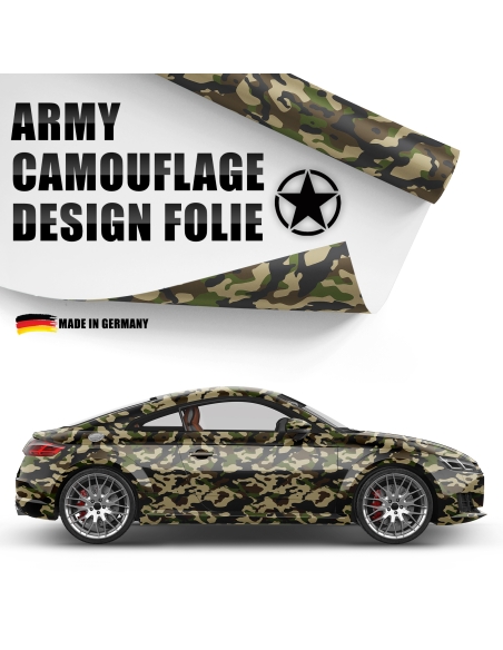 Film Adhésif Camouflage Pour Wrapping Auto - 8.8€/m² - Sans Bulles - Motifs Tarnflecken