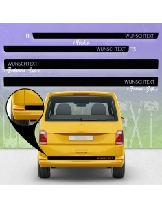 B-Ware Seiten-Streifen Set für VW T5/T6 Caddy O - Weiss Matt