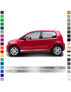 copy of Sticker - side stripe set/décor suitable for Seat Mii in desired color with desired text