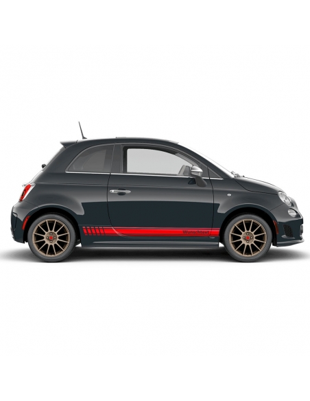 copy of "Abarth-Esseesse" sticker - side strip set/décor suitable for Fiat 500 595 in desired color with desired text