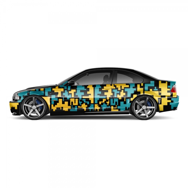 "Customizable Sports Car Decal Set - Express Your Style with Pixel Mo