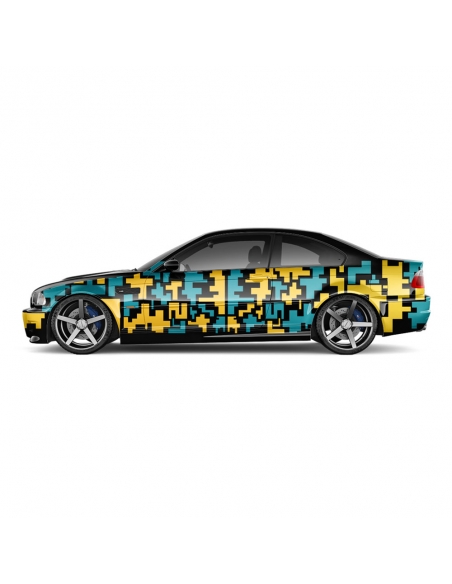"Customizable Sports Car Decal Set - Express Your Style with Pixel Mo