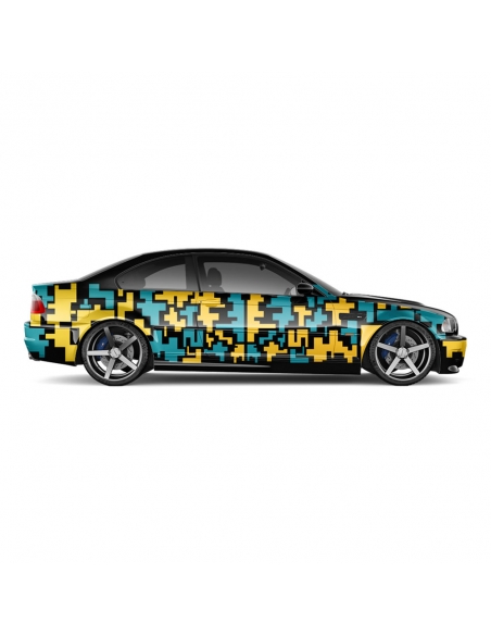 "Customizable Sports Car Decal Set - Express Your Style with Pixel Mo
