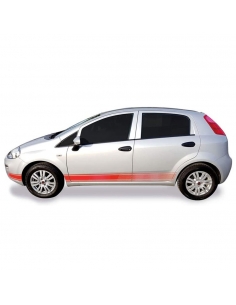 B-Stock "Punto" Sticker - Side Stripes Set/Decor suitable for Fiat Punto in White Gloss "Text: Punto"